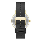 George Men's Watch: Gold Tone Case, Champagne Sunray Dial, Black Vegan Leather Band (FMDOGE047)
