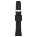 22mm Black Silicone Replacement Sport Watch Band (FMDBA015)