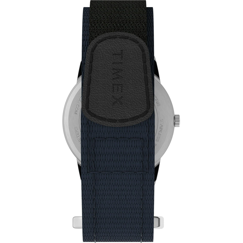 Timex Men's Easy Reader Date Blue/Silver 35mm Casual Watch, FastWrap Strap