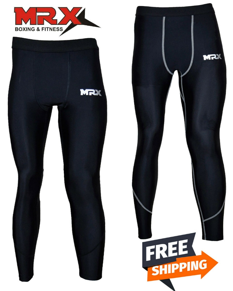 MRX Men's Compression Trouser Pant Base Layer Active Wear Black-Gray - SJB-DIAMOND ELITES