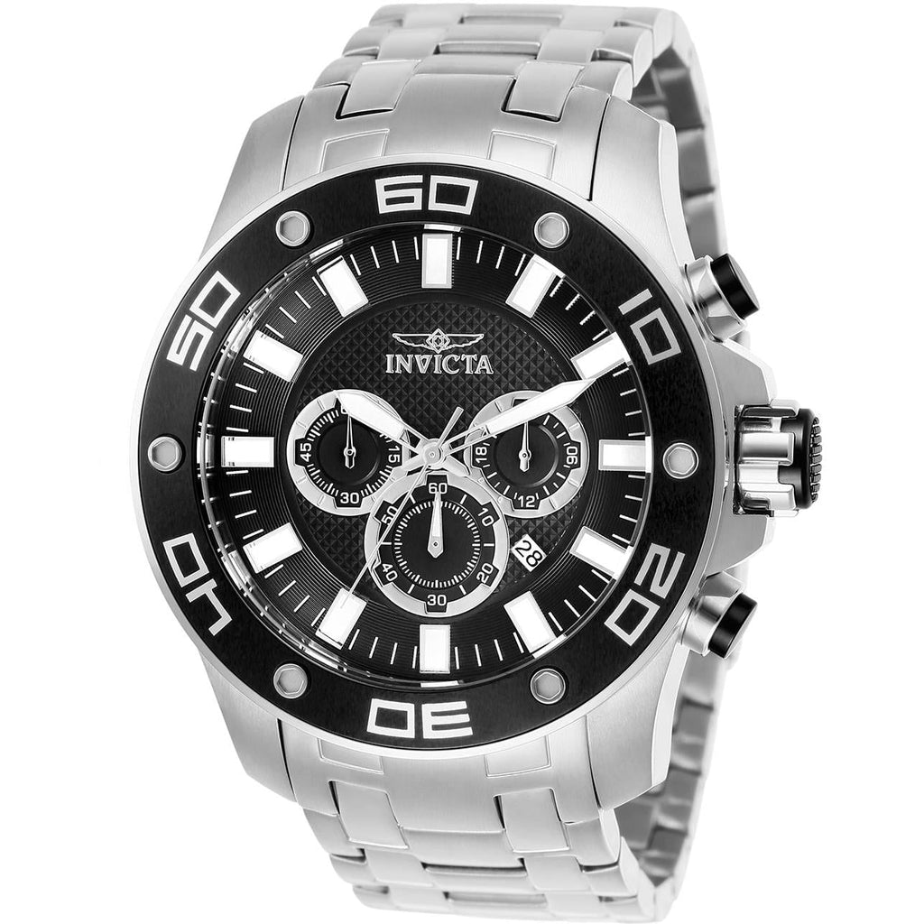 Invicta Men's 26074 Pro Diver Quartz Chronograph Black Dial Watch