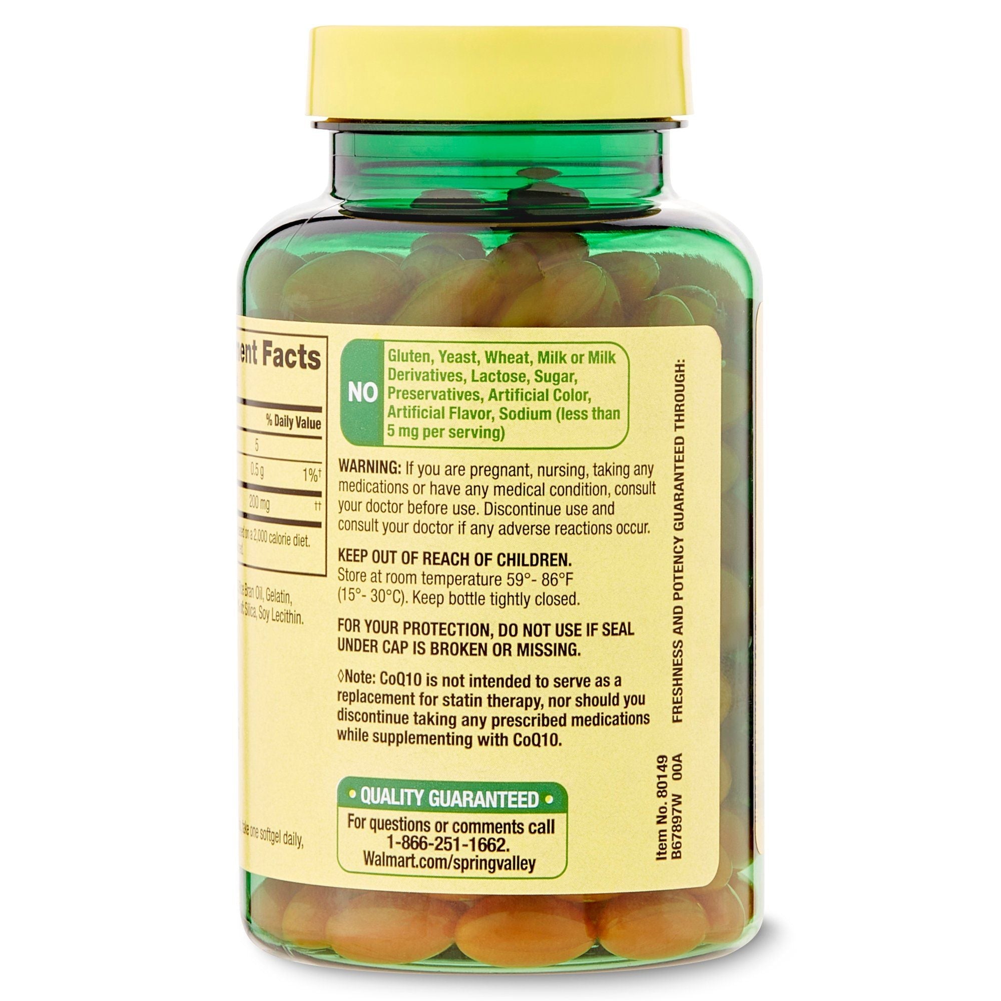 Spring Valley CoQ10 Rapid Release Softgels; 200mg; 150 Count