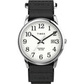 Timex Men's Easy Reader 35mm Watch ¨C Silver-Tone Case White Dial with Black FastWrap Strap