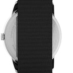 Timex Men's Easy Reader 35mm Watch ¨C Silver-Tone Case White Dial with Black FastWrap Strap