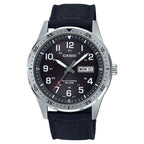 Casio Men's Solar Powered Analog Watch, Black Nylon Strap