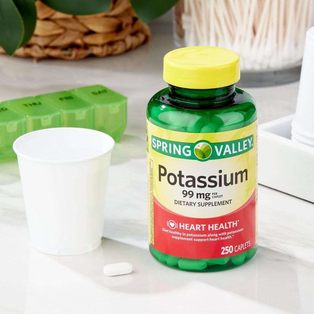 Spring Valley Potassium Caplets Dietary Supplement; 99 mg; 250 Count EasyOptionXY LLC