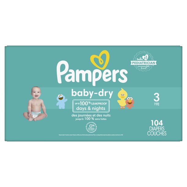 Pampers Baby-Dry Diapers Size 3, 104 Count EasyOptionXY LLC