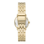 Time & Tru Women's Wristwatch: Gold Tone Oval Case and Dial, 5 Link Bracelet (FMDOTT097)