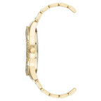 George Men's Round Black Dress Watch with a Classy Gold Tone Metal Band and Bracelet Set