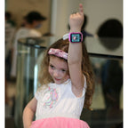 San Rio Hello Kitty Unisex Child Smart Watch with Silicone Strap with Rectangular Pink Case 42MM ( HK4152WM)