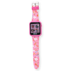 San Rio Hello Kitty Unisex Child Smart Watch with Silicone Strap with Rectangular Pink Case 42MM ( HK4152WM)
