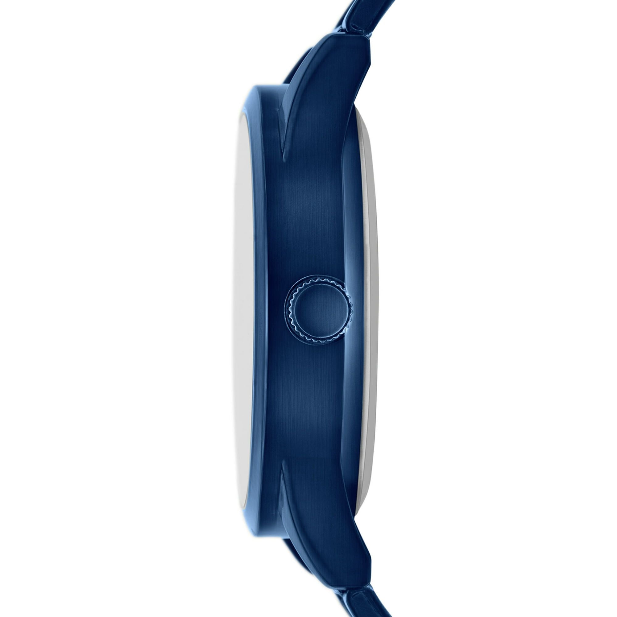 George Men's Watch with Blue Tone Round Case, Blue Sunray Dial and Blue 3 Link Bracelet (FMDOGE053)