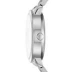 Time & Tru Women's Watch, Silver Tone Round Case and 3 Link Bracelet, Silver Sunray Dial with 3 Sub dials (FMDOTT109)