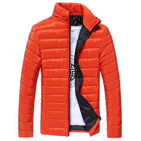 Men's Thickened Down Jacket - 100% White Goose Down Filled Loose Fit Coat