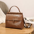 Genuine leather large capacity portable shoulder bag fashion crocodile  7387 tote crossbody - SJB-DIAMOND ELITES