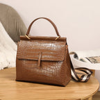 Genuine leather large capacity portable shoulder bag fashion crocodile  7387 tote crossbody - SJB-DIAMOND ELITES