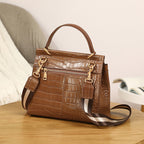 Genuine leather large capacity portable shoulder bag fashion crocodile  7387 tote crossbody - SJB-DIAMOND ELITES