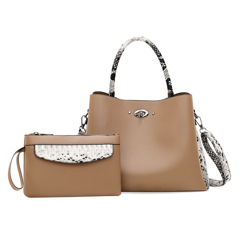 Wild snakeskin pattern workplace women's briefcase 2025 simple atmosphere women's bag women's mother bag wallet TT21080319 - SJB-DIAMOND ELITES