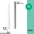 Bolsius White Taper Candles 10 Inch- 100 Pack Burn Time 7 H r Home D¨¦cor Church Candles