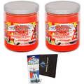 2 Pack of Pet Odor Exterminator Candles with Bonus Imperial Falcon Drawstring Bag containing a Surprise Scent Car Air Freshener (Flower Power)