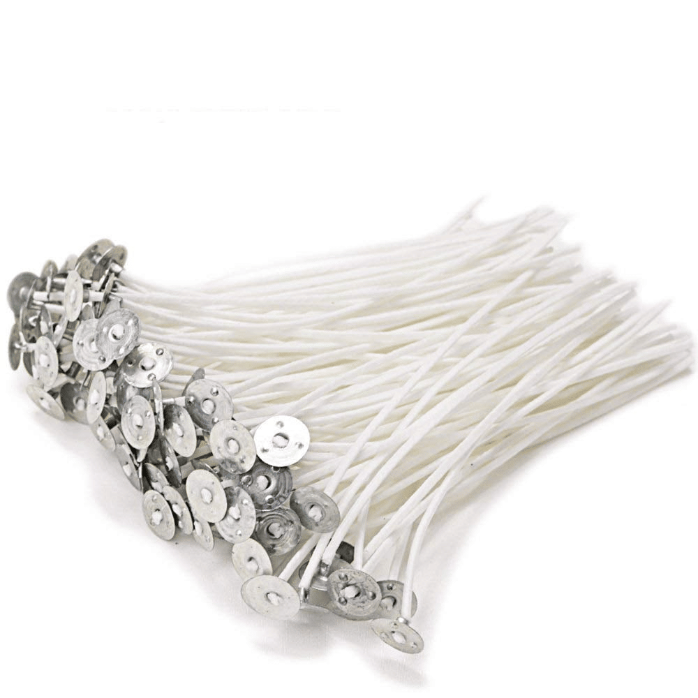 FAGINEY 100 Pcs Eco Candle Wick, Low Smoke 3.1/3.9/ 4.7/5.5/5.9/7.9in Pre-Waxed & 100% Natural Cotton Core,for Candle Making,Versatile DIY Candles Wicks
