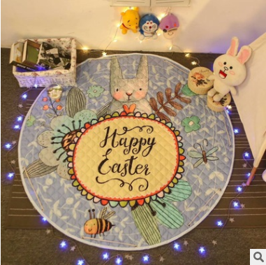Explosion models Ins cotton car storage mat storage toy mats Round outing children climbing mat storage bag Pi-Mart