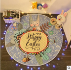 Explosion models Ins cotton car storage mat storage toy mats Round outing children climbing mat storage bag Pi-Mart