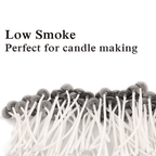 FAGINEY 100 Pcs Eco Candle Wick, Low Smoke 3.1/3.9/ 4.7/5.5/5.9/7.9in Pre-Waxed & 100% Natural Cotton Core,for Candle Making,Versatile DIY Candles Wicks