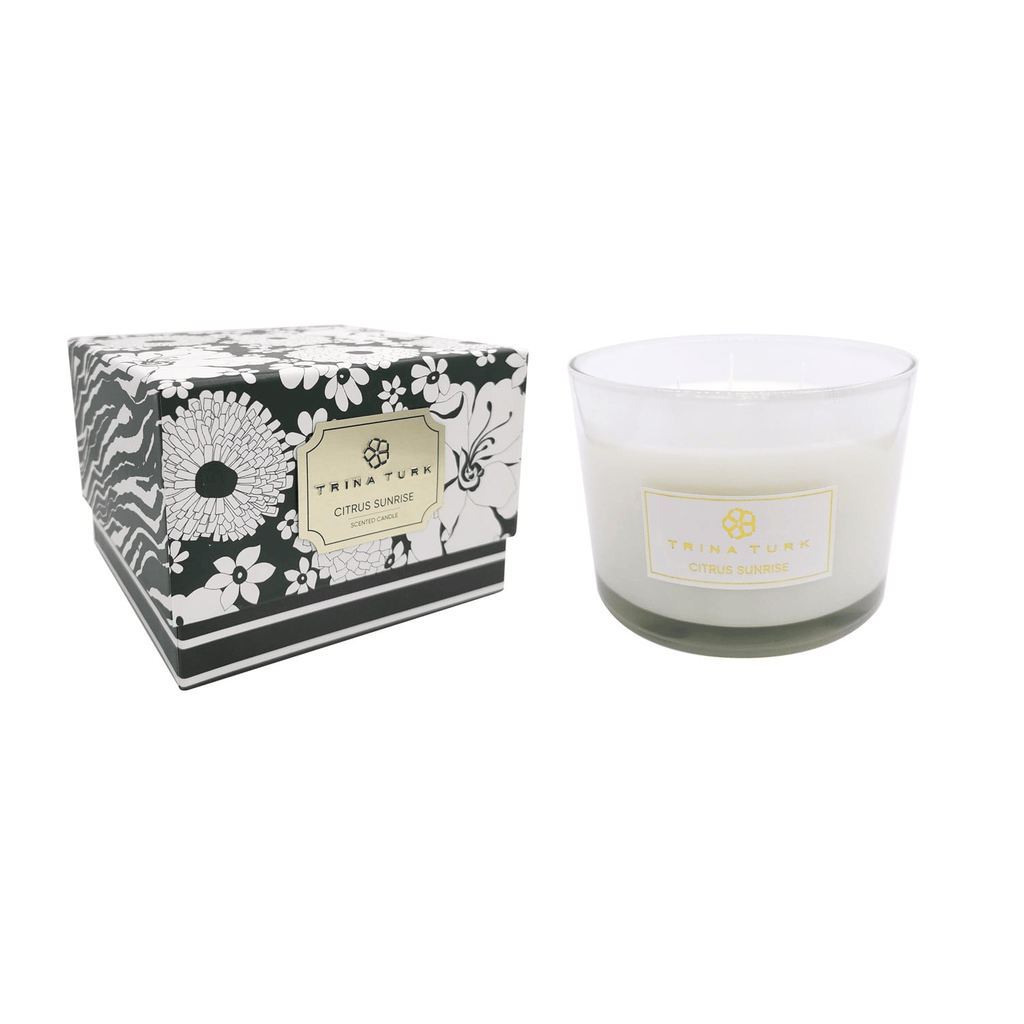 Trina Turk Citrus Sunrise 3 Wick Candle Jar 12.3 Ounces