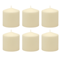 Stonebriar 3" x 3" Unscented 1-Wick Ivory Pillar Candles, 6 Pack