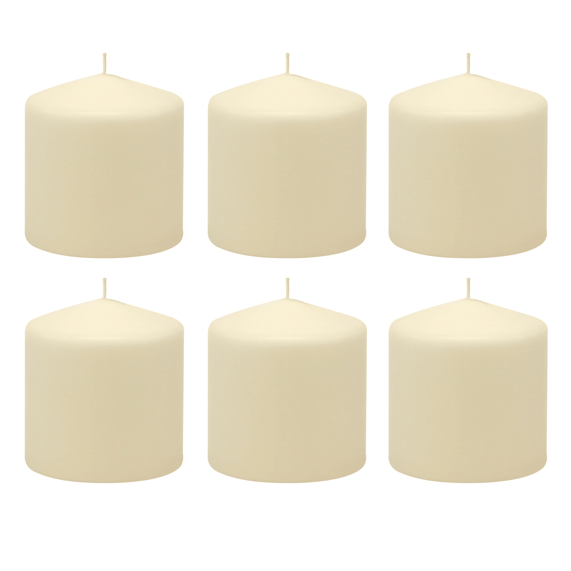Stonebriar 3" x 3" Unscented 1-Wick Ivory Pillar Candles, 6 Pack