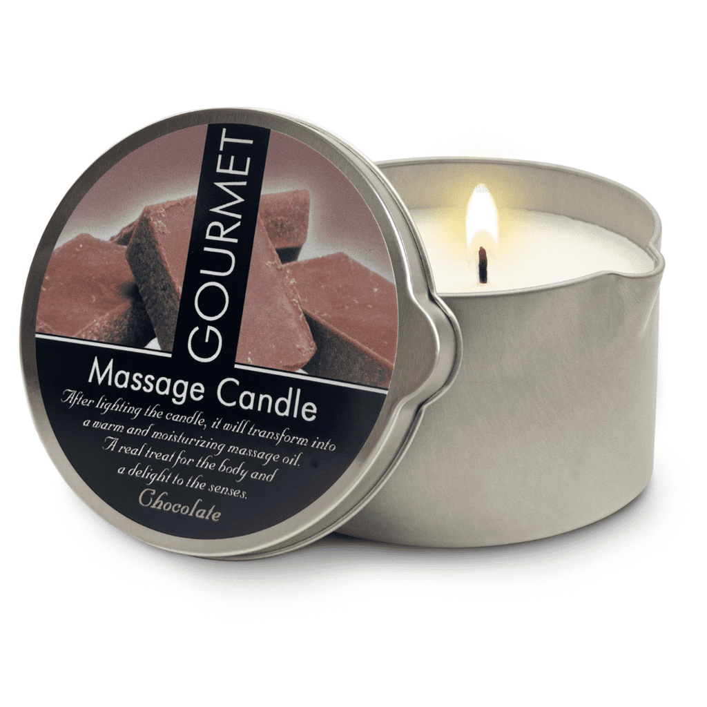 GOURMET COLLECTION Chocolate Scent Massage Oil Candle for Couples, Natural & Vegan (6.76oz)