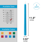 XINAOBAOLUO 11.8 inch Blue Christmas Candles Sticks Unscented Taper Candles Luxury Pack of 4 EasyOptionXY LLC