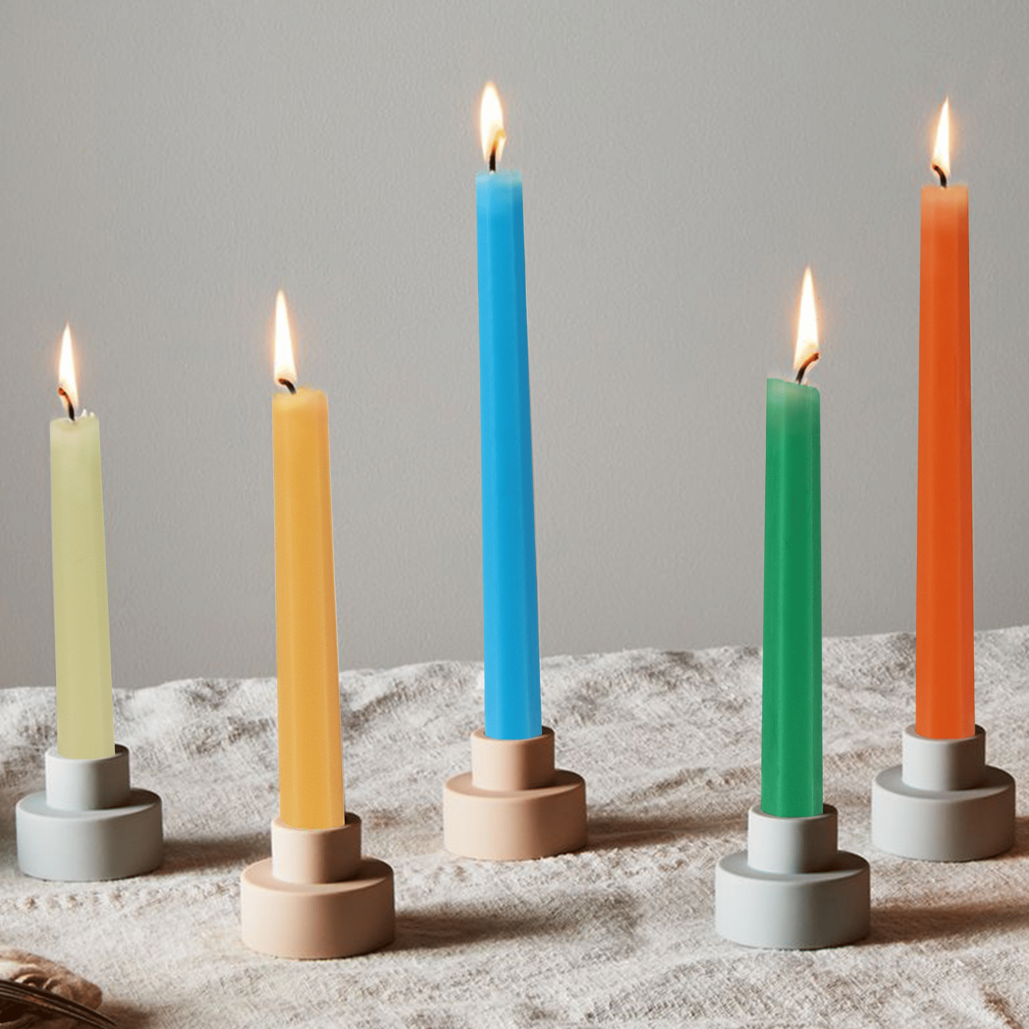 XINAOBAOLUO 11.8 inch Blue Christmas Candles Sticks Unscented Taper Candles Luxury Pack of 4 EasyOptionXY LLC