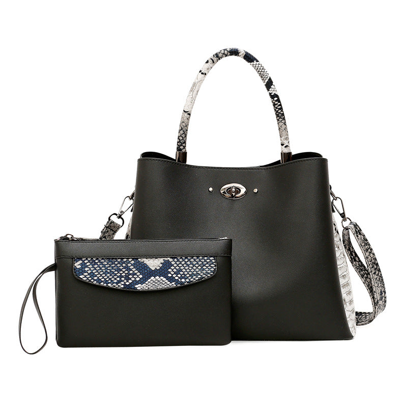 Wild snakeskin pattern workplace women's briefcase 2025 simple atmosphere women's bag women's mother bag wallet TT21080319 - SJB-DIAMOND ELITES