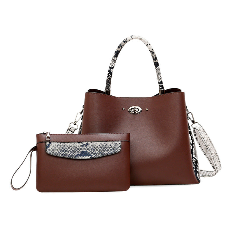 Wild snakeskin pattern workplace women's briefcase 2025 simple atmosphere women's bag women's mother bag wallet TT21080319 - SJB-DIAMOND ELITES