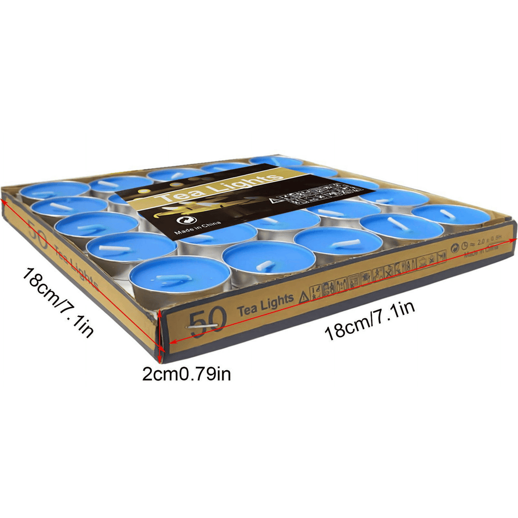 Tea Lights Candles, 50 Pack Smokeless Candles,Small Candles, Dripless & Long Lasting Mini Tealight Candles for Mood, Dinners, Parities, Home, Decoration, Wedding, Crafts(Yellow) EasyOptionXY LLC