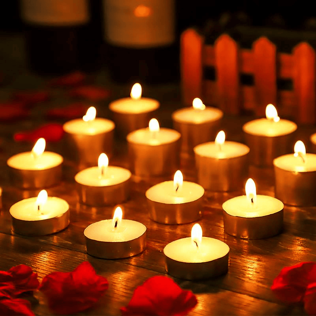 Tea Lights Candles, 50 Pack Smokeless Candles,Small Candles, Dripless & Long Lasting Mini Tealight Candles for Mood, Dinners, Parities, Home, Decoration, Wedding, Crafts(Yellow) EasyOptionXY LLC