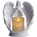 Carefree Fish Table Lamp Novelty LED Battery Angel Decor Prayer Votive Remote Controlled Timer 9in EasyOptionXY LLC