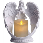Carefree Fish Table Lamp Novelty LED Battery Angel Decor Prayer Votive Remote Controlled Timer 9in EasyOptionXY LLC