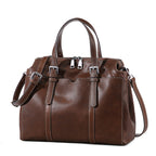Genuine leather tote bag for women retro one-shoulder portable big purse - SJB-DIAMOND ELITES