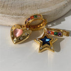 Colorful Heart Star Earrings Pi-Mart