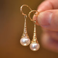 Hesheng New Normcore Simple Hollow Pearl Earrings Pi-Mart