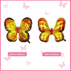 123Pcs Orange Gray Blue Butterflly Foil Helium Balloons Arch Garland Birthday Decorations For Baby Shower Gender Reveal Party Decorations Hallowen Decoration Butterfly Ballons Stevvex