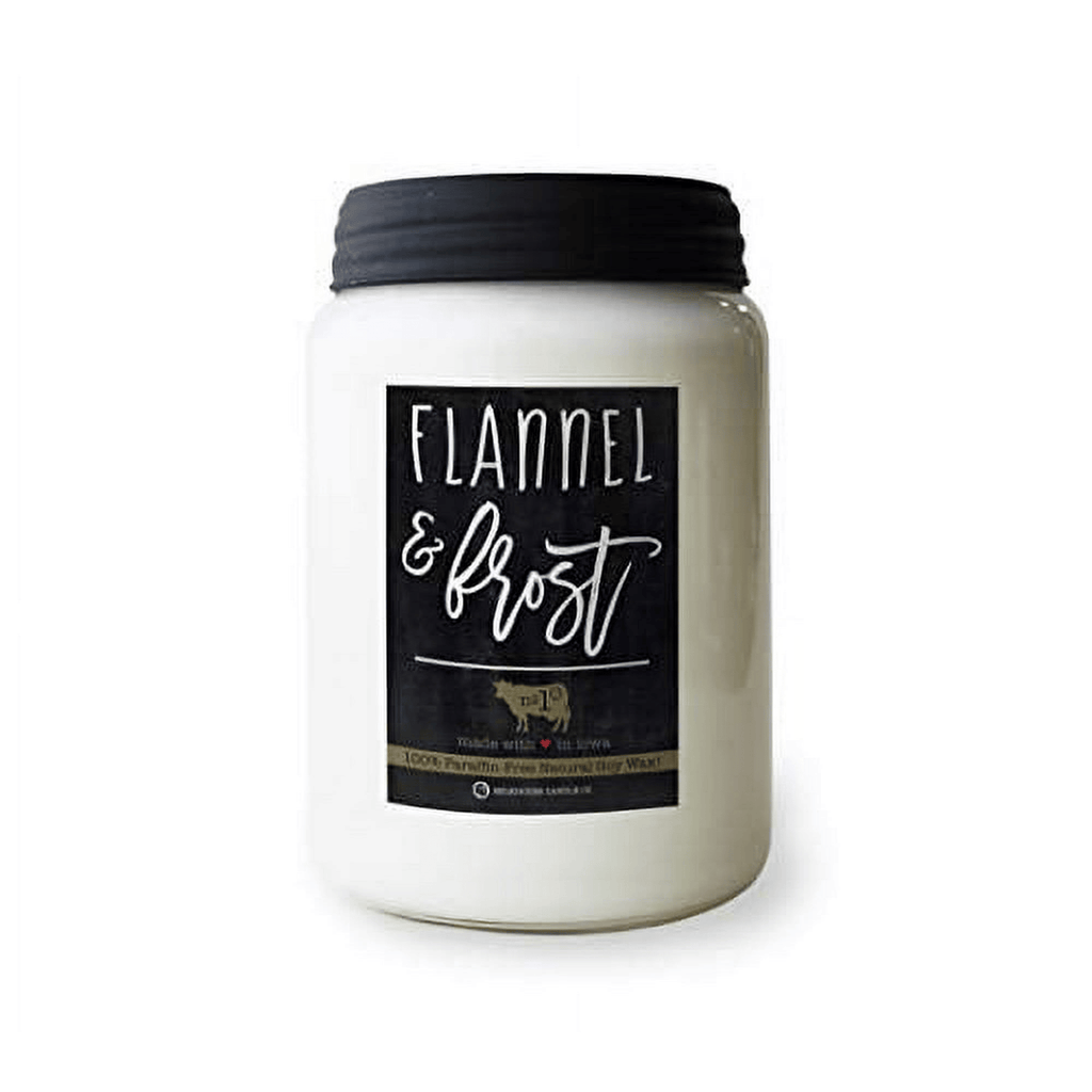 Milkhouse Candle Company, Farmhouse Collection, 26 Ounce Apothecary Jar, Flannel & Frost EasyOptionXY LLC