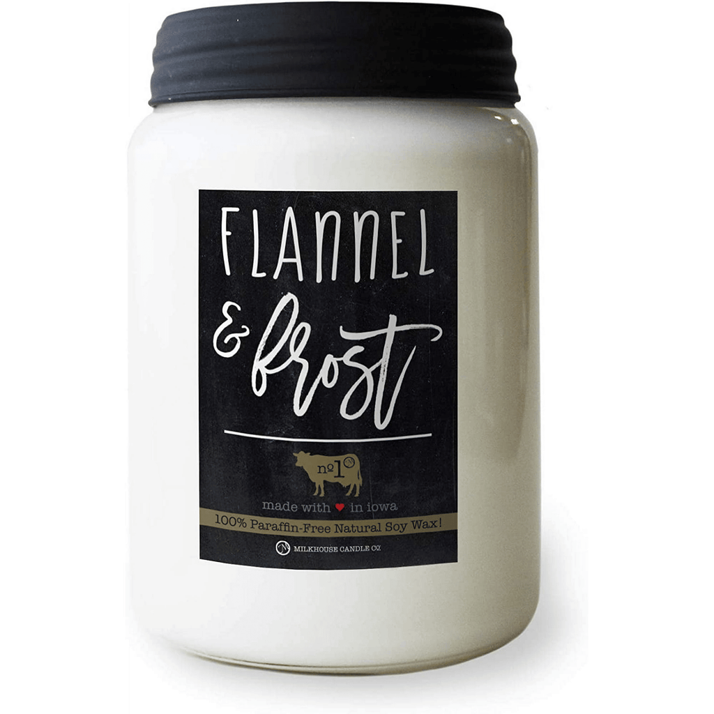 Milkhouse Candle Company, Farmhouse Collection, 26 Ounce Apothecary Jar, Flannel & Frost EasyOptionXY LLC