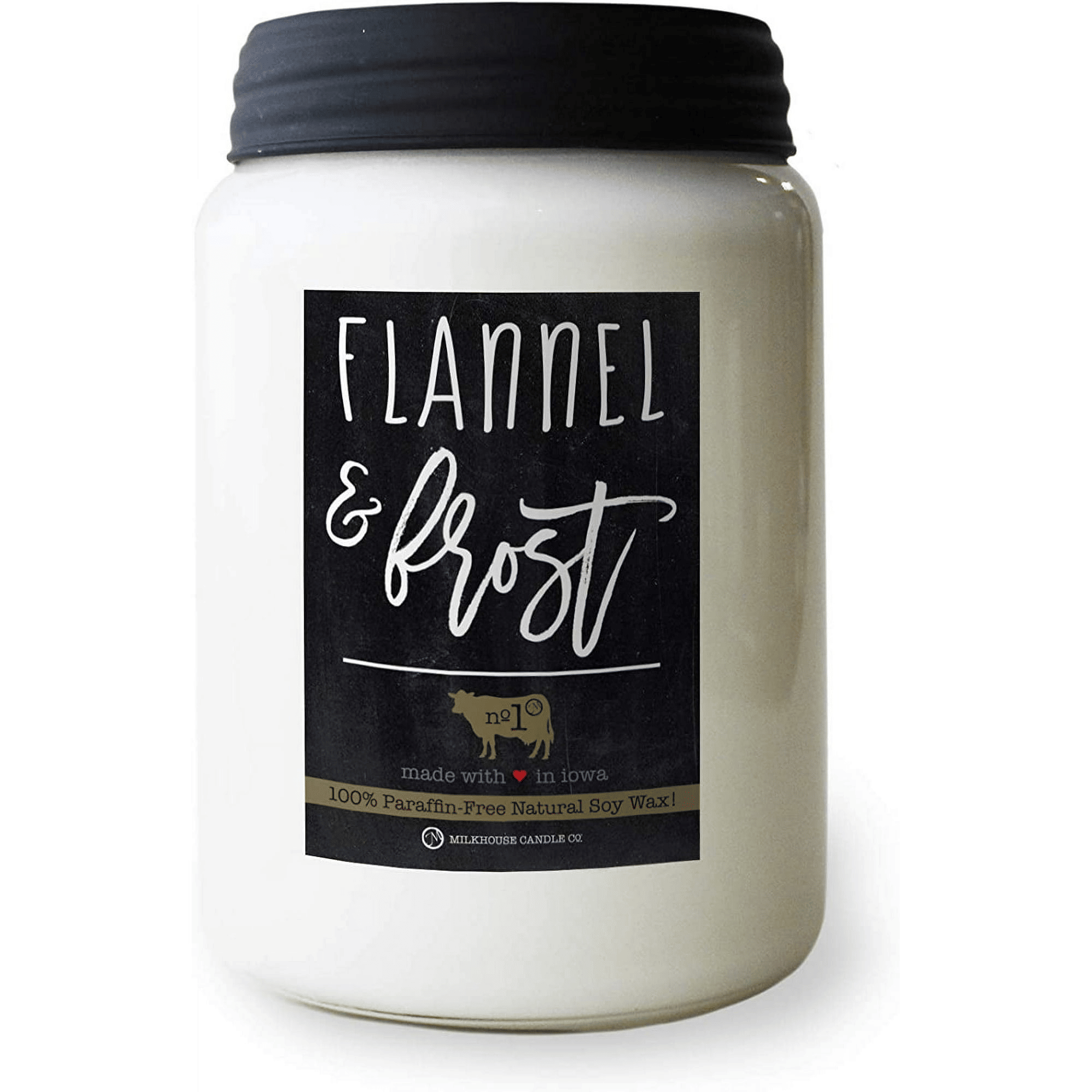 Milkhouse Candle Company, Farmhouse Collection, 26 Ounce Apothecary Jar, Flannel & Frost EasyOptionXY LLC