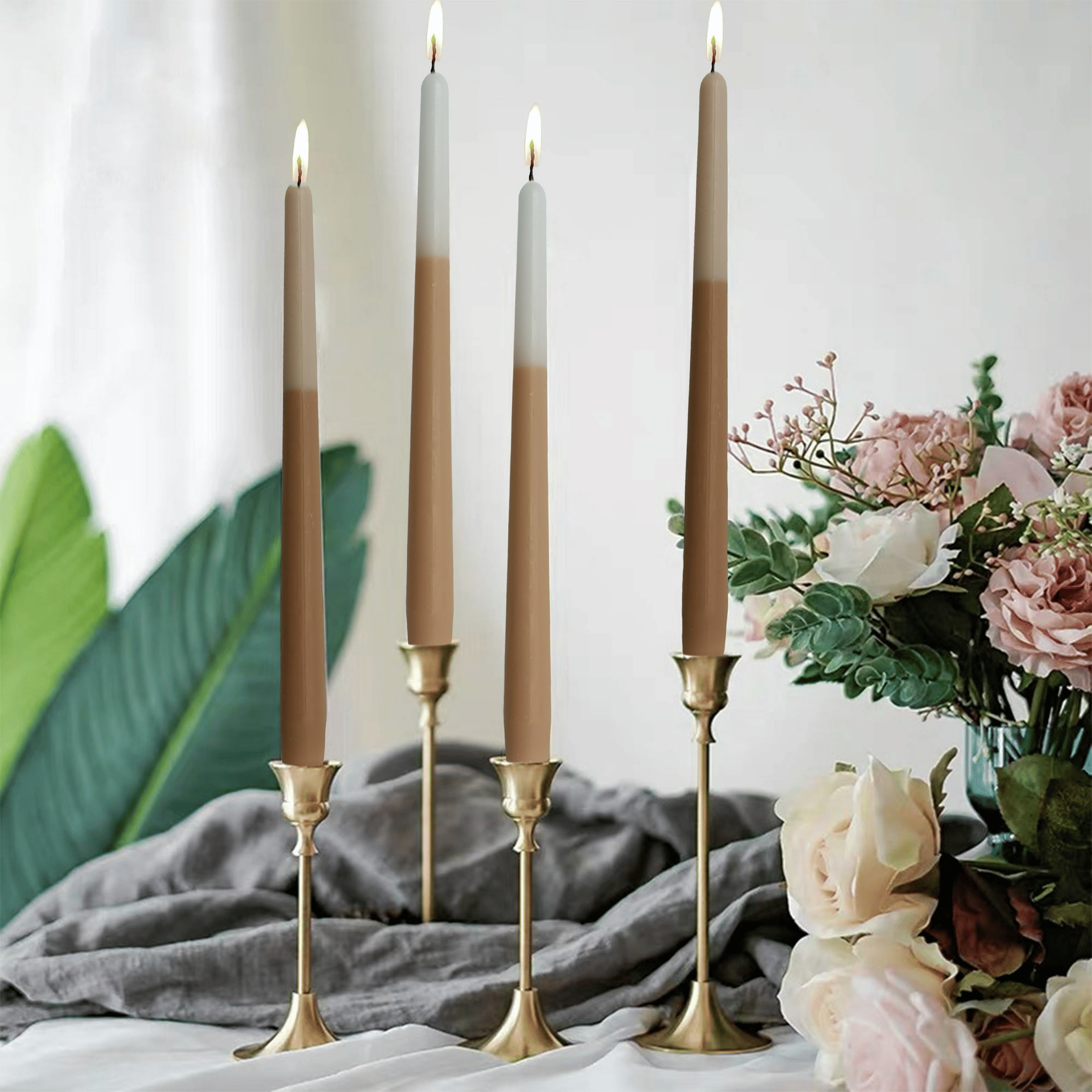 FCMSHAMD 10'' Bluebell Scented Taper Candles - Dripless (6 Pack) EasyOptionXY LLC