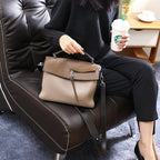 Genuine leather bag for female bag shoulder bag large capacity with contrast color pattern tote - SJB-DIAMOND ELITES