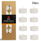24pcs White Tealights candles - 5-6 Hour Burn Time Cherry Blossom Fragrance Scented Candles Round Clear Cup Pure Handmade Smokeless Candles EasyOptionXY LLC